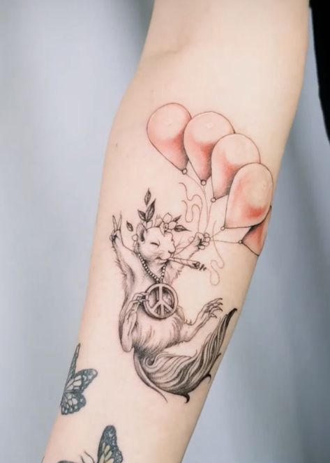 Squirrel Line Tattoo, Minimalist Squirrel Tattoo, Fine Line Squirrel Tattoo, Squirrel Tattoo Realistic, Squirrel Tattoo With Flowers, Squirrel Tattoo, Mum Tattoo, Left Arm Tattoos, Tattoo Minimalist