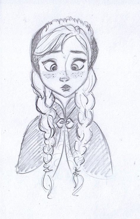 Anna Anna Drawing Frozen, Easy Disney Sketches, Anna Frozen Drawing, Anna Drawing, Elsa Drawing, Frozen Drawings, Elsa Art, Anna Und Elsa, Frozen Art