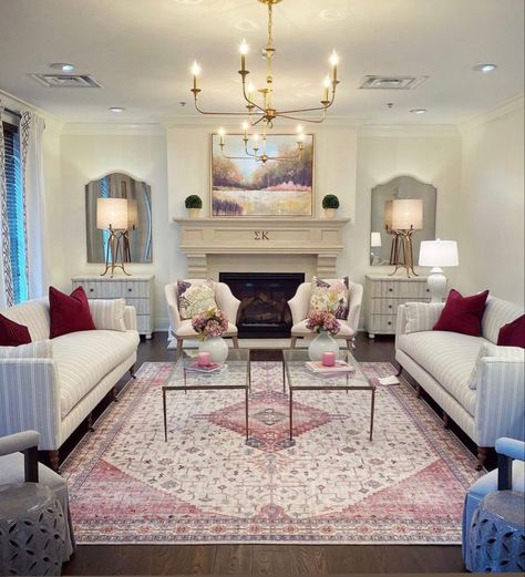 Sorority House Interior Design, Sorority Interior, Sorority Living Room, Sorority House Interior, Sorority House Decor, Sorority House Rooms, Sorority House, Living Room Loft, Phi Mu