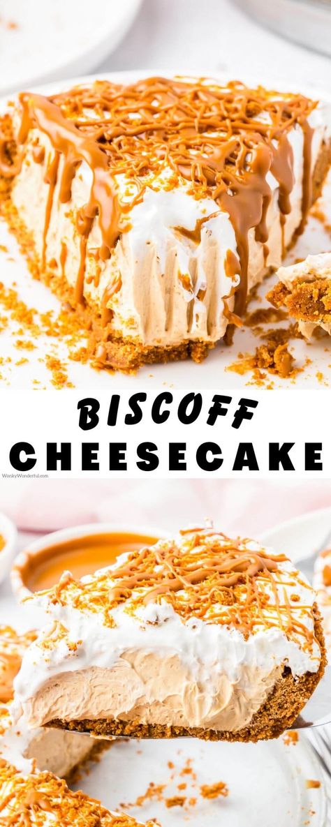 Easy Holiday Dessert, Delicious Cheesecake Recipes, Biscoff Cheesecake, Easy No Bake Cheesecake, Cheesecake Recipes Classic, Easy Holiday Desserts, Dairy Desserts, Decadent Chocolate Cake, Banana Dessert