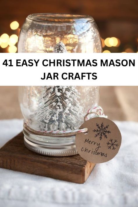 Explore 41 DIY Christmas Mason Jar Crafts, Gifts, and Decor ideas! Discover creative crafts and decorations perfect for festive centerpieces and holiday cheer. Find the best gift ideas and crafts to make this season extra special. Whether you're looking for DIY projects or unique ideas for decorating, these mason jar crafts are sure to inspire your holiday spirit. Get ready to create beautiful decorations and thoughtful gifts with these fun and easy ideas! Christmas Decor Jar Ideas, Mason Jar Lights Christmas, Christmas Jars Decorations Craft Ideas, Christmas Glass Jar Ideas, Mason Jar Crafts To Sell, Mini Mason Jar Crafts, Christmas Jar Decor, Empty Candle Jar Ideas, Christmas Jars Diy