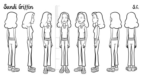 daria, mtv, tv, television, reference drawing Daria Character Design, Sandi Griffin, Daria Characters, Posture Drawing, Daria Mtv, Daria Morgendorffer, Cartoon Mouths, Character Turnaround, 2000s Cartoons