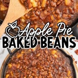 Apple Pie Baked Beans, Leftover Apples, Baked Beans Recipe, Baked Bean Recipes, Apple Pie Filling, Baked Apple Pie, Bbq Seasoning, Banana Oats, Bbq Sauce Homemade