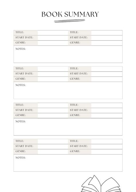 'Book Summary Template' Part of Reading Journal Bundle PDF Summary Template, Reading Planner, Reading Tips, Reading Goals, Planner Bundle, New Adventure, Avid Reader, Reading Plan, Reading Time