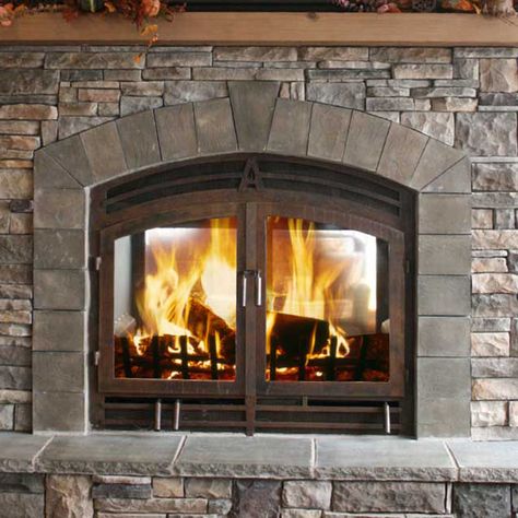 Wood Burning Stove Insert, Arched Fireplace, Pellet Fireplace, Wood Fireplace Inserts, Woodburning Stove Fireplace, Installing A Fireplace, Outdoor Wood Fireplace, Wood Burning Insert, Wood Burning Fireplace Inserts