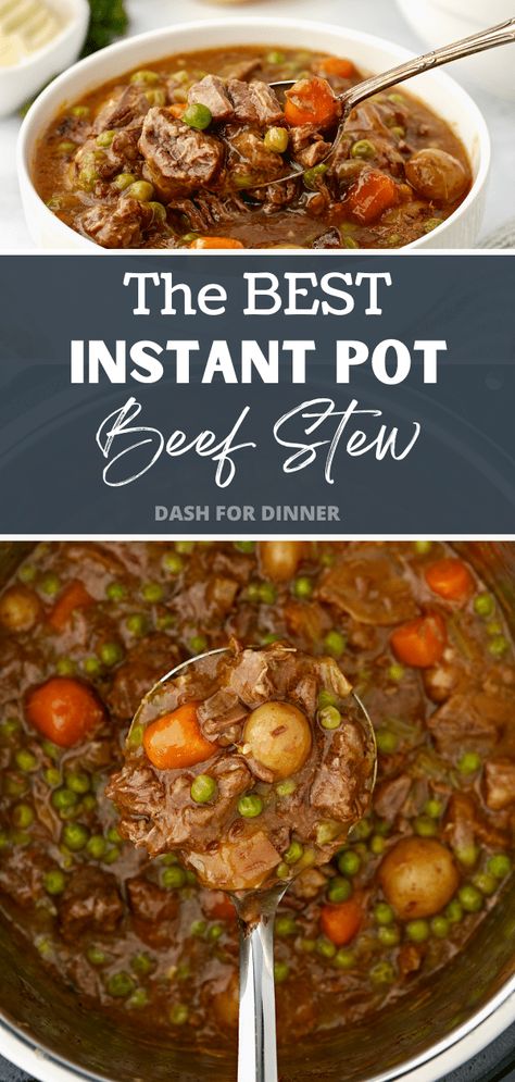 When it comes to Instant Pot Dinner recipes, you can't top this succulent Instant Pot Beef Stew. Not only is it easy, but it's also the perfect comfort food for the chilly months ahead. Made with tender stew beef, carrots, baby potatoes, and a simple gravy, this classic stew recipe is ready in a fraction of the time of traditional methods. Instapot Beef Stew, Classic Beef Stew Recipe, Instant Pot Beef Stew Recipe, Instant Pot Stew, Instant Pot Beef Stew, Instant Pot Dinner, Easy Beef Stew Recipe, Classic Beef Stew, Easy Beef Stew