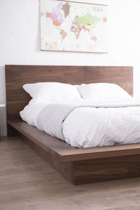 Bed For Women, Japanese Bed Frame, Bed Designs With Storage, Bed Idea, Platform Bed Designs, Storage Bed Queen, Platform Storage Bed, Style Bedding, Wood Bed Design