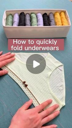 Tshirt Folding Hack Drawer, Folding Swimwear, Underware Storage, Folding Tips, Konmari Folding, Folding Hacks, Folding Fitted Sheets, Folding Towels, Packing Hacks Clothes