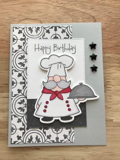 Menu Card Design Creative Diy, Cooking Cards Design, Handmade Menu Card Ideas, Handmade Menu Card Design Creative, Chef Doodle Art, Happy Birthday Chef Image, Chef Cards Ideas, Cooking Birthday Cards, Chef Cards Handmade