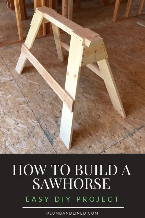 Easy Sawhorse Plans, Saw Horses Ideas, Diy Sawhorse, Sawhorse Plans, Saw Horse Diy, Saw Horse, Garage Workshop Organization, Common Thread, Workshop Organization