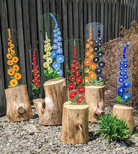 Fused Glass Flowers Garden Stakes, Easy Glass Fusion Ideas, Fusion Glass Ideas, Fused Glass Flowers Ideas, Fused Glass Garden Art, Fused Glass Garden Stakes, Glasfusing Ideas, Fused Glass Ideas, Fused Glass Panel