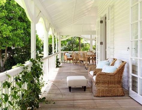 Queenslander House, Up House, Terrace Design, Hamptons Style, Wrap Around Porch, The Porch, The Design Files, Style At Home, Outdoor Rooms