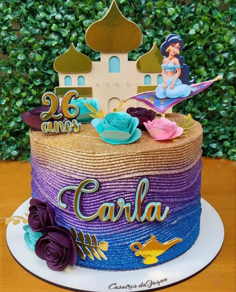 Aladdin Birthday Cake, Jasmine Birthday Cake, Sofia The First Birthday Cake, Princess Jasmine Cake, Jasmine Cake, Princess Jasmine Party, Aladdin Cake, Princess Jasmine Birthday Party, Aladdin Party