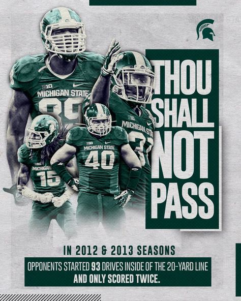 Michigan State Football Graphic Design, Bobcat Football, Msu Football, Michigan State Football, Ohio Bobcats, Sport Player, Michigan State Spartans, Gym Design, Sports Photography