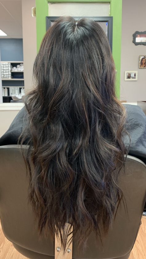 Layered Hair Shaggy Long, Feathery Long Layers, Short Layers In The Front Long Layers In The Back, Long Textured Layered Hair, Long Chunky Layers Hairstyles, Layered Textured Hair Long, Extra Layered Long Hair, Long Heavily Layered Hair, Utip Hair Extensions