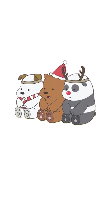 We Bare Bears Christmas Wallpaper, We Bear Bears Christmas, Christmas Matching Wallpapers, Matching Christmas Wallpaper, We Bare Bears Christmas, Christmas Backrounds, Bff Christmas, Christmas Tree Fairy, Wallpaper Wa