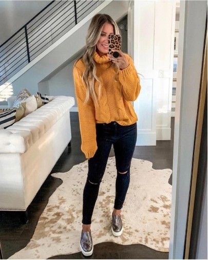 Mustard Sweater Outfit Fall, Mustard Sweater Outfit, Yellow Sweater Outfit, Mom Style Fall, Amazon Sweaters, Fashion Over 30, Winter Outfit Ideas For Women, Mustard Yellow Sweater, Sweater Outfits Fall