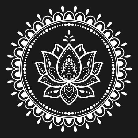 Color Circular Pattern In Form Of Mandala With Lotus. Decorative Ornament In Ethnic Oriental Style. Royalty Free SVG, Cliparts, Vectors, And Stock Illustration. Image 104314481. Lotus Mandala Design, Lotus Henna, Lotus Artwork, Mandala Lotus Flower, Mandala Lotus, Simple Rangoli Border Designs, Rangoli Kolam Designs, Mandala Stencils, Lotus Mandala