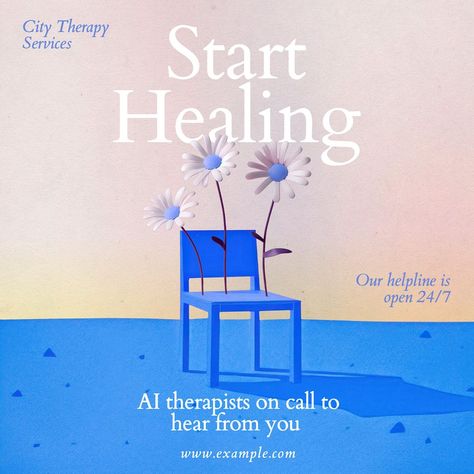 Healing Poster, Collage Furniture, Therapy Poster, Poster Template Free, Best Templates, Instagram Post Template, Fresh Start, Post Templates, Paper Collage