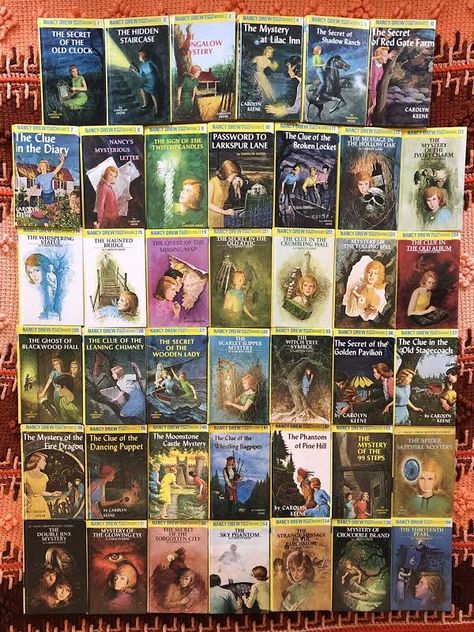 Nancy Drew Books, Books Series, Mystery Party, Unread Books, 90s Childhood, Mystery Novels, Nancy Drew, Mystery Books, Vintage Tv