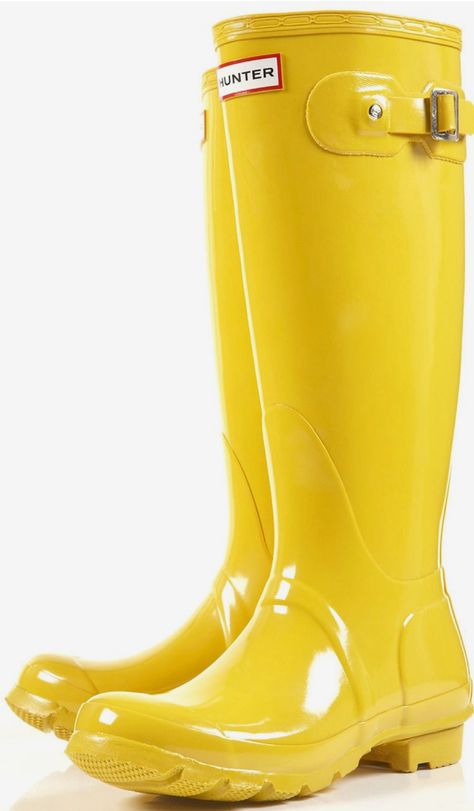 Yellow Hunter Boots, Rainy Boots, Yellow Wellies, Yellow Energy, Yellow Rain Boots, Yellow Board, Hunter Wellies, Happy Yellow, Yellow Boots