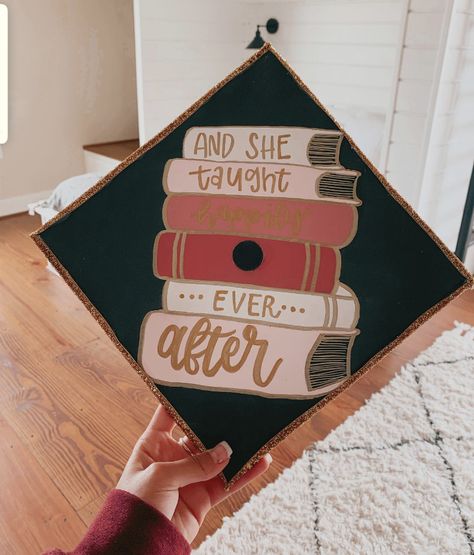 M.ed Graduation Cap, Education Graduation Stole, Teacher Graduation Caps Ideas, Graduation Teacher Cap Ideas, Graduating Teacher Pictures, Education Grad Cap Ideas, Wgu Graduation Pictures, Cute Teacher Graduation Caps, Cap Decoration Graduation College Teacher