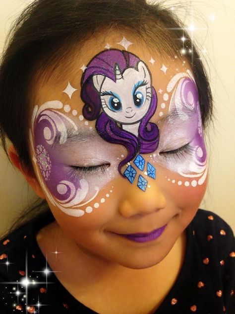 My Little Pony Animal Face Makeup, Horse Face Paint, Face Painting Unicorn, Makeup For Kids, Make Carnaval, Girl Face Painting, Oatmeal Banana, Make Up Ideas, Face Painting Easy