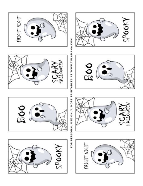 Boo Tags Printable Free, Ghost Tags Printables Free, Halloween Goodie Bag Tags Printable, You Are Faboolous Halloween Printable, Gift Tags Free Printable, Halloween Ghost Gift Tags, Cute Halloween Tags For Candy Bags, Halloween Labels Printable, Fathers Day Banner