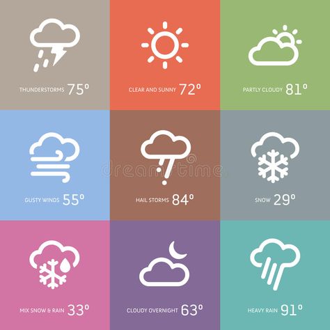 Storm Symbol, Weather App Icon, Mobile App Icon, Weather Symbols, Organization Bullet Journal, Fort Morgan, Weather App, Weather Icons, App Ui Design