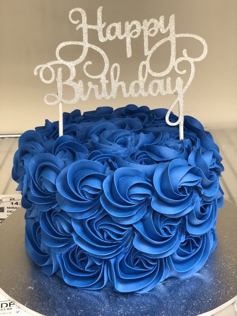 Blue Birthday Cakes For Women, Blue Cake Ideas Birthday, Royal Blue Cake, Blue Birthday Cake, Cake Designs For Girl, 12th Birthday Cake, Blue Birthday Cakes, Happy Birthday Blue, Birthday Cake For Mom