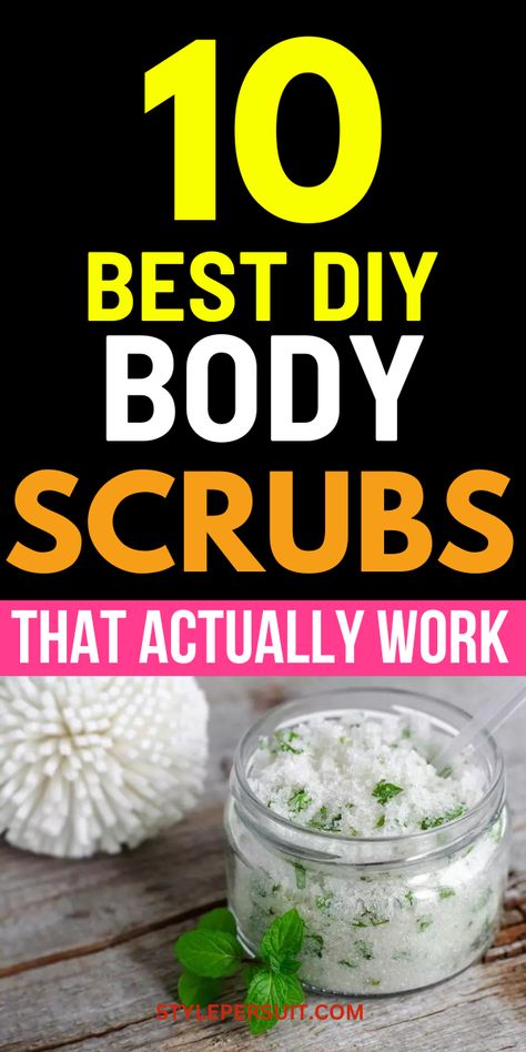 10 Best DIY Body Scrub Recipes You Can Easily Make at Home Exfoliating Body Scrub Diy, Homemade Bath Scrub, Sugar Body Scrub Diy, Diy Body Scrubs, Hand Scrub Homemade, Body Scrub Recipes, Body Scrub Homemade Recipes, Scrub Recipe Diy, Salt Scrub Recipe