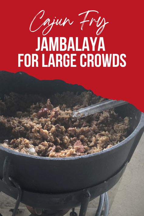 Jambalaya For A Crowd Recipe, Jambalaya For A Crowd, Cajun Food For A Crowd, Shrimp And Sausage Jambalaya, Jambalaya Recipe Easy, Cajun Jambalaya, New Orleans Party, Cajun Fries, Louisiana Cuisine