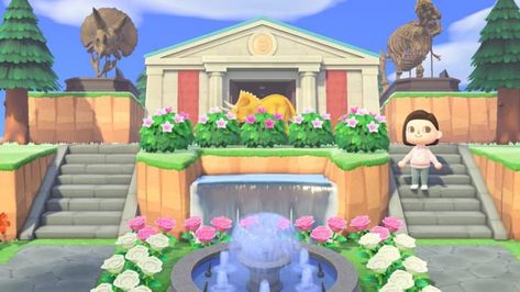 Animal Crossing Museum Entrance, Animal Crossing Museum, Museum Entrance, Animal Crossing 3ds, Animal Crossing Guide, Entrance Ideas, Animal Crossing Wild World, Island Theme, Animal Crossing Characters