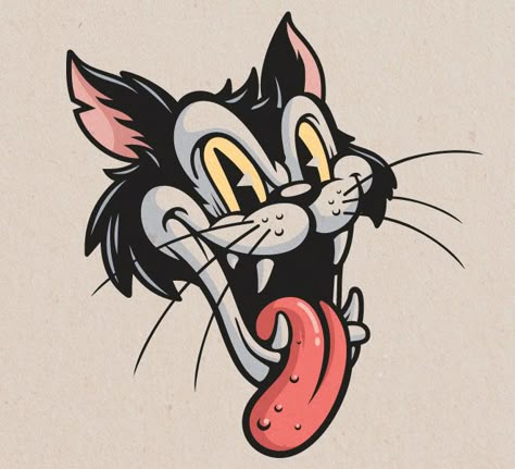 Vintage Cartoons, Vintage Cartoon, Cartoon Style, Cartoon Cat, A Cartoon, Cartoon Art, Old School, Graffiti, Flash