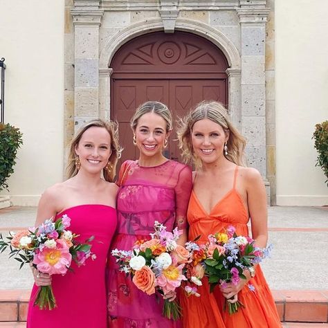 Elaina Fagan Darden on Instagram: "colorful bridesmaids on duty to celebrate our favorite couple since high school!! 🧡🌷🍊💐" Elaina Fagan, Colorful Bridesmaids, Wedding 2024, Linen Maxi Dress, April 25, Wedding Stuff, High School, Wedding Dresses, Maxi Dress