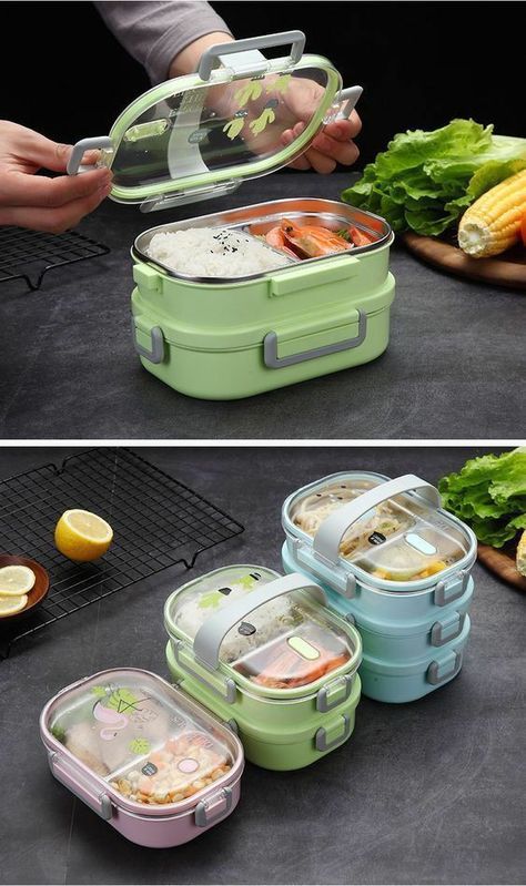 Mealprep Lunch, Lunch Box Containers, Must Have Gadgets, Dinner Healthy, Cooking Gadgets, Cute Kitchen, Cool Kitchen Gadgets, Bento Box Lunch, Bento Lunch