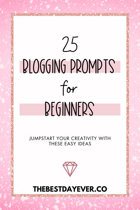 25 Blogging Prompts for Beginners: Jumpstart your creativity with these easy ideas How To Be A Blogger, Blog Post Prompts, Blog Ideas For Beginners, Blog Topics For Beginners, Blog Prompts, Blog Post Ideas For Beginners, Blogging 2024, Blog Content Ideas, Blogging Aesthetic