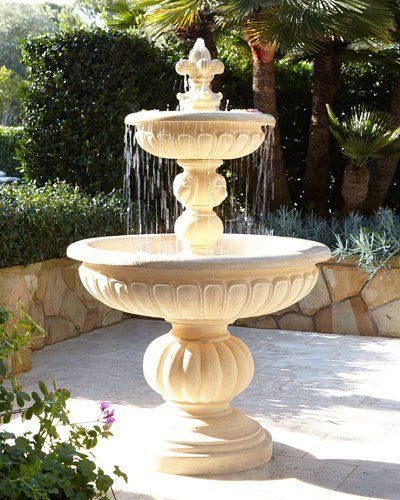 Stonecast Fountain Outdoor Wall Fountains, Large Backyard Landscaping, Outdoor Water Features, Fountains Backyard, Fountain Design, Water Fountains Outdoor, Outdoor Fountain, Water Fountains, Diy Outdoor Decor