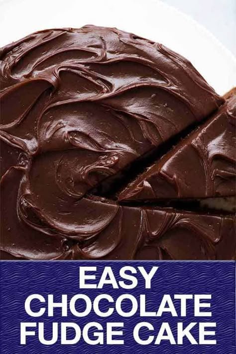 Very fudge, moist, Chocolate Fudge Cake WITH Chocolate Ganache. Super quick and easy! Easy Chocolate Fudge Cake, Recipe Tin Eats, Fudge Cake Recipe, Cake With Chocolate Ganache, Easy Chocolate Fudge, Recipetin Eats, Cakes Slices, Recipe Tin, Chocolate Fudge Cake