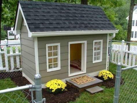 (paid link) The Dog houses will support you pamper your pump once items following bedding, treats, toys and seasonal costumes but as a consequence cover the essentials to save your pets ... Dog House Outdoor With Ac, Diy Dog House Outdoor, Dog House With Ac, Doghouse Ideas, Dog House Outdoor, Luxury Dog House, Luxury Dog Kennels, Dog Kennel Designs, Dog House Plans