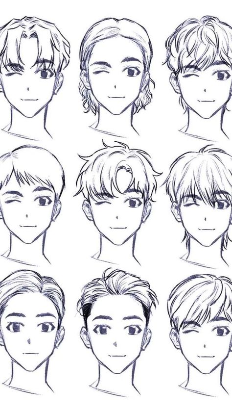 Haircut Drawing, Boy Hair Drawing, Boy Haircut, Chibi Hair, How To Draw Anime, Pelo Anime, Drawing Hair Tutorial, Anime Boy Hair, Drawing Hair