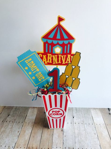 image 0 Carnival Centerpiece, Carnival Party Centerpieces, Carnival Centerpieces, Dumbo Birthday, Food Tables, Circus 1st Birthdays, Circus Birthday Party Theme, Carnival Birthday Party Theme, Carnival Birthday Party