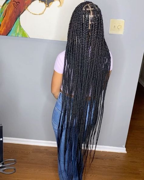 Ankle Length Box Braids, Ankle Length Braids, Blk Women, Small Knotless, Colorful Hair, Instagram Style, 7 Hours, Fancy Hairstyles, Long Braids