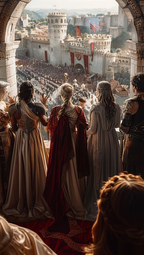 Kingslanding Aesthetic, Royal Fantasy Art, Fantasy Royal Court, Royalty Fantasy Art, Royal Fantasy Aesthetic, Targeryan Aesthetic, Westeros Aesthetic, Fantasy Royalty, Era Victoria