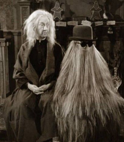 Grandmama & Cousin It Grandmama Addams Family, Cousin Itt Addams Family, Cousin It Adams Family, Addams Family Costumes, Halloween Costumes To Make, Carolyn Jones, Adams Family, Movie Artwork, Famous Monsters