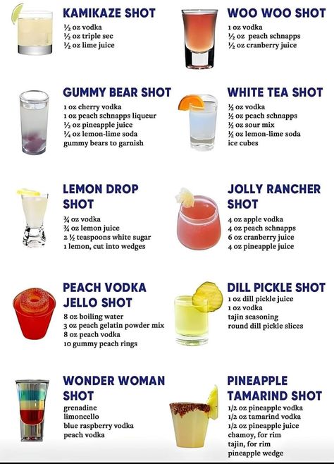 Gummy Bear Shots, Shots Alcohol Recipes, Drinks Alcohol Recipes Easy, Lemon Drop Shots, Fruity Alcohol Drinks, Bartender Drinks Recipes, Cherry Vodka, Fun Drinks Alcohol, Bartender Drinks