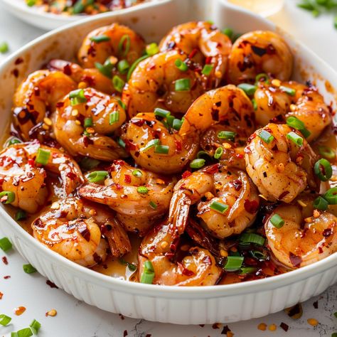 Easy Honey Garlic Shrimp, Shrimp In Garlic Sauce, Honey Shrimp, Sweet And Spicy Shrimp, Honey Garlic Shrimp, Spicy Shrimp Recipes, Sweet Shrimp, Baked Chicken Drumsticks, Chicken Noodle Soup Easy