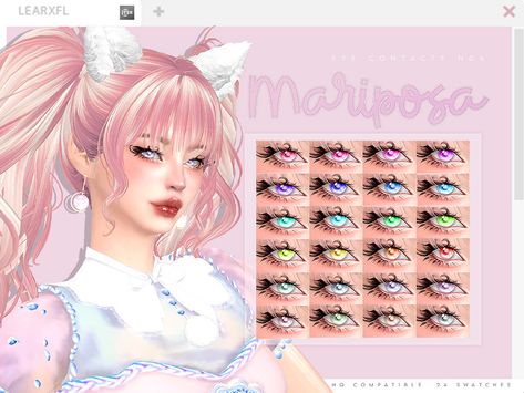 Sims 4 Cute Eyes, Sims 4 Kawaii Makeup, Sims4 Cc Kawaii Makeup, Sims 4 Different Colored Eyes, Sims 4 Eye Colour Cc, Sims Eye Color, Sims Face, Ts4 Makeup, Model Clothing