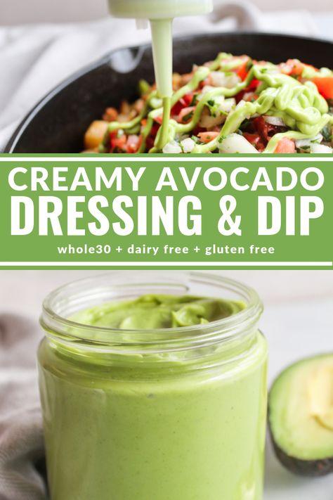 This Creamy Avocado Dressing & Dip requires only 5 simple ingredients! Everything goes right into the blender until it's thick and creamy. via @thewholecook Benefits Of Eating Avocado, Creamy Avocado Dressing, Pineapple Benefits, Healthy Nutrition Plan, Turmeric Health Benefits, Avocado Dressing, Turmeric Benefits, Everything Goes, Dip Recipe