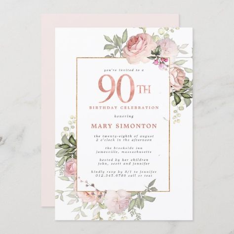 90th Birthday Ideas, 90 Birthday, Summer Birthday Invitations, 91 Birthday, 100 Birthday, 90th Birthday Invitations, 60th Birthday Party Invitations, 90th Birthday Parties, 100th Birthday Party